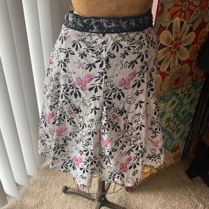 White black and pink alone skirt